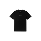 "Camiseta BALR. Glitch Regular Fit de color negro con el logotipo en blanco en la parte delantera."