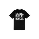 "Camiseta BALR. Glitch Regular Fit de color negro con el logotipo en blanco en la parte delantera."