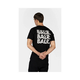 "Camiseta BALR. Glitch Regular Fit de color negro con el logotipo en blanco en la parte delantera."