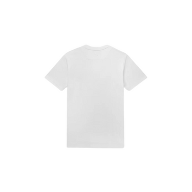 "Camiseta BALR Q-series de color blanco con el logotipo estampado en la parte frontal."