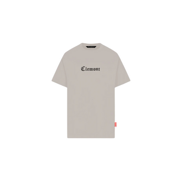 "Camiseta Clemont Ganimedes Oversized de color gris con estampado de ángeles atrás"