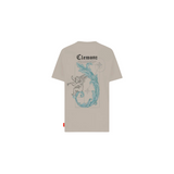 "Camiseta Clemont Spirale Silver de color plateado con estampado de ángeles atrás"