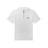 "Camiseta Polo BALR Regular Fit de color blanco con cierre de color negro en la parte frontal."