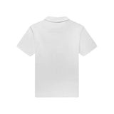 "Camiseta Polo BALR Regular Fit de color blanco con cierre de color negro en la parte frontal."