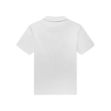 "Camiseta Polo BALR Regular Fit de color blanco con cierre de color negro en la parte frontal."