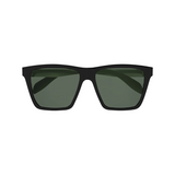 "Gafas Alexander Mcqueen con marco de color negro y lentes de color verde"