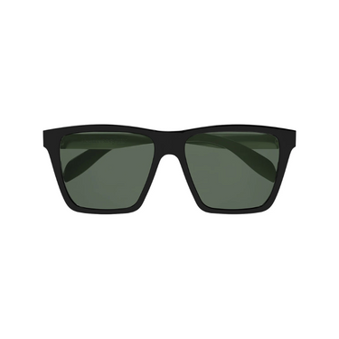 "Gafas Alexander Mcqueen con marco de color negro y lentes de color verde"