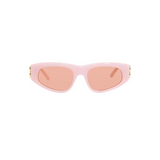 "Gafas Balenciaga con marco de color rosa y lentes de color rosado"