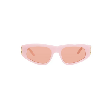 "Gafas Balenciaga con marco de color rosa y lentes de color rosado"