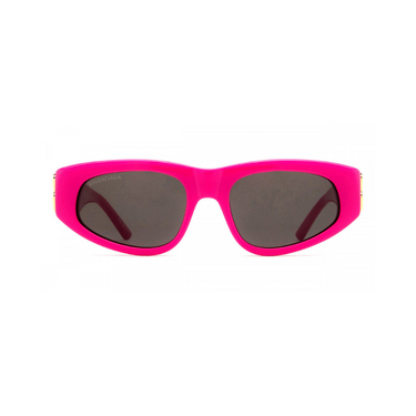 "Gafas Balenciaga con marco de color rosado y lentes de color negro"