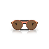 "Gafas Oakley Clifden con montura tornasolado dorado rojo mate y lentes prizm bronze."