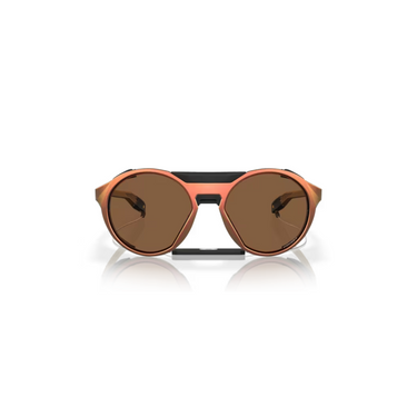 "Gafas Oakley Clifden con montura tornasolado dorado rojo mate y lentes prizm bronze."