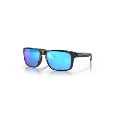 "Gafas Oakley Holbrook con marco de color negro mate y lentes que contrastan de color prizm sapphire."