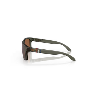 "Gafas Oakley Holbrook cuadradas con montura verde olivo mate y lentes de color prizm tungsten."