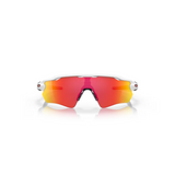 "Gafas Oakley Rada EV Path deportivas con montura de color blanco pulido y lentes prizm ruby."