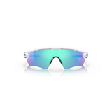 "Gafas Oakley Radar EV Path deportivas con marco de color blanco y lentes prim sapphire."