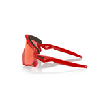 "Gafas Oakley Jawbreaker con montura de color rojo mate y lentes prizm snow torch."