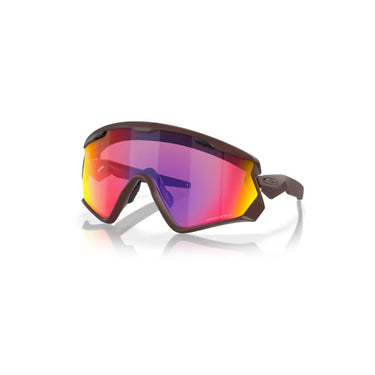 "Gafas Oakley Wind Jacket con montura garnache mate y lentes prizm road."