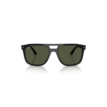 "Gafas Ray-Ban con marco de color negro y lentes de color verde"