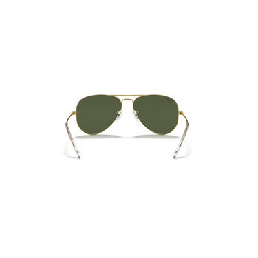 "Gafas Ray-Ban con marco de color dorado y lente de color verde"