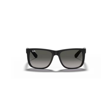 "Gafas Ray-Ban con marco de color negro y lentes de color gris oscuro"