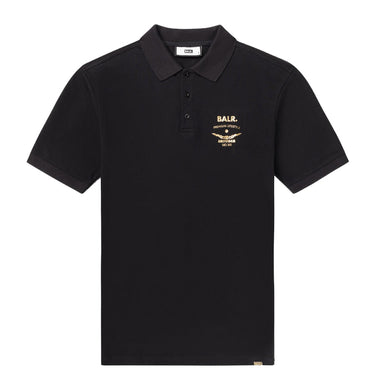 Camiseta BALR. Olaf Straight Emblem Polo Jet Black