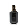 "perfume devier imagine en envase en color negro con detalles plateados y tapa plateada"