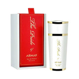 "perfume armaf color blanco y dorado , caja en color blanco,dorado, rojo "