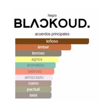 " descripcion de notas olfativas del perfume blackoud by drew"