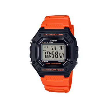 "Reloj Casio Digital de color negro y naranja"