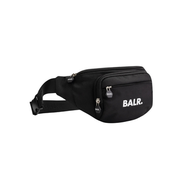 "Riñonera BALR. U-series Small Classic de color negro con el logotipo escrito en blanco en la parte delantera."